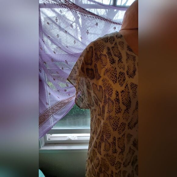 NWT ENTRO Metallic Snake Skin Print Size S - Picture 5 of 13